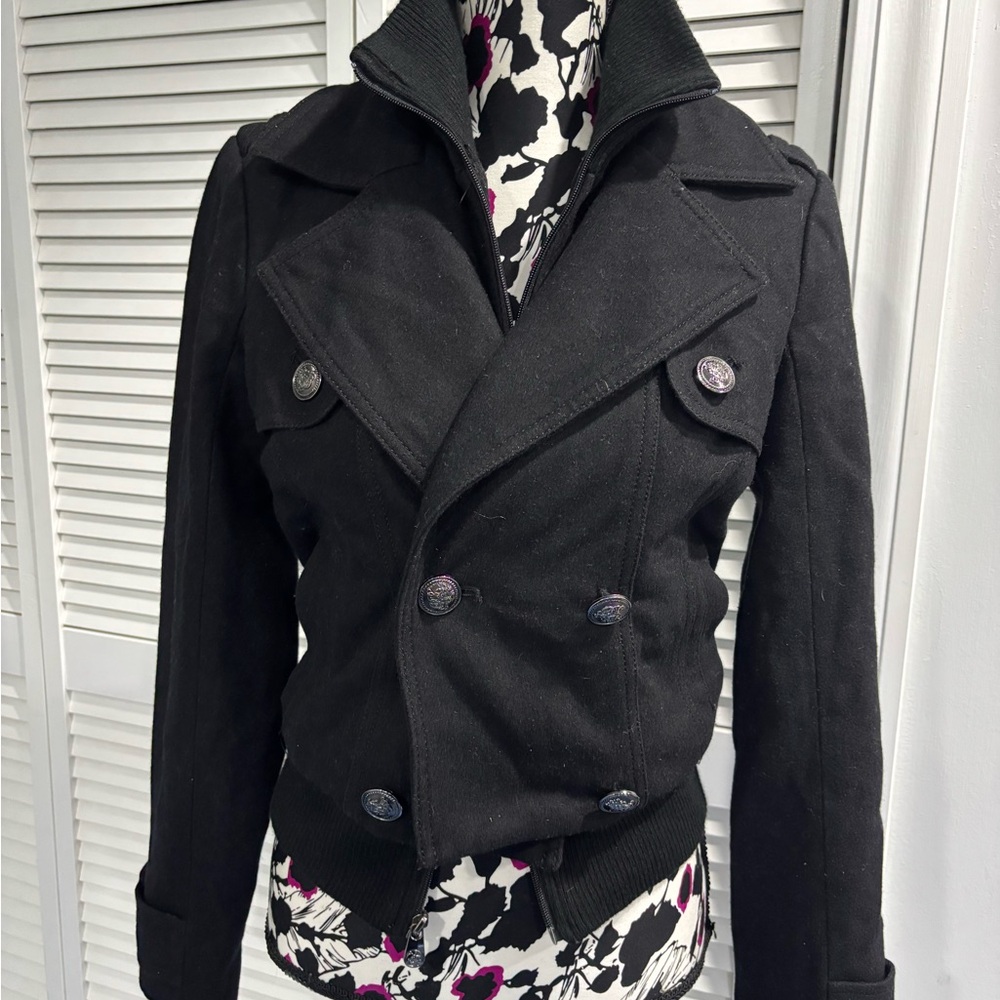 Sean John Black Pea Coat for Women